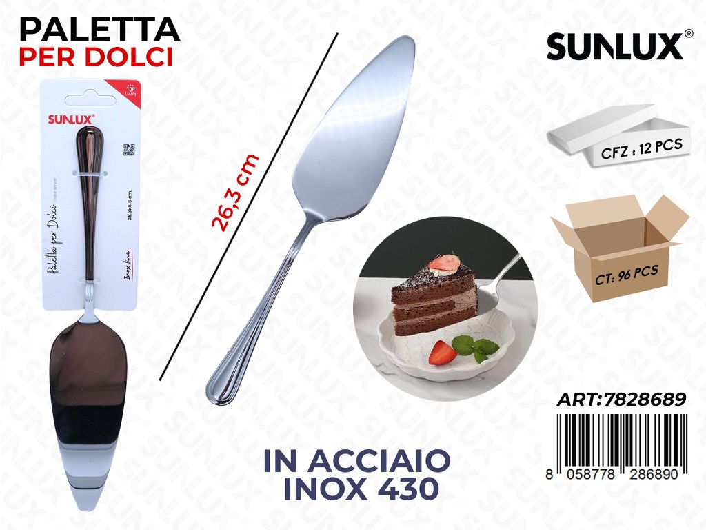 Sunlux Paletta per Dolci Acc.inox 430 26.3CM