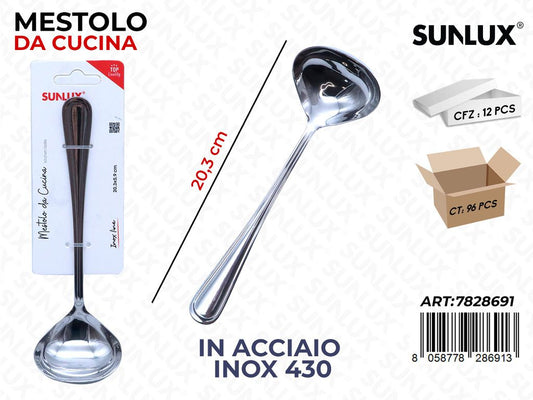 Sunlux Mestolo da Cucina Acc.inox 430 20.3CM
