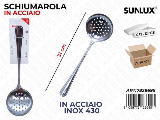 Sunlux Schiumarola Acc.inox 430 31CM