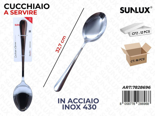 Sunlux Cucchiaio a Servire Acc.inox 430 32.7CM