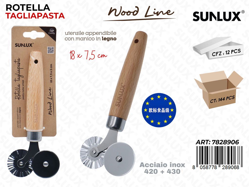 Sunlux Wood L. Rotella Tagliapasta Acc. 420/430 18*7.5CM