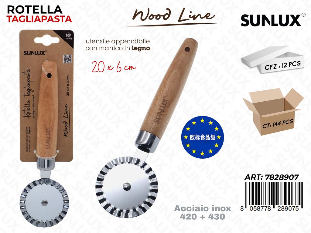Sunlux Wood L. Rotella Tagliapasta Acc. 420/430 20*6CM