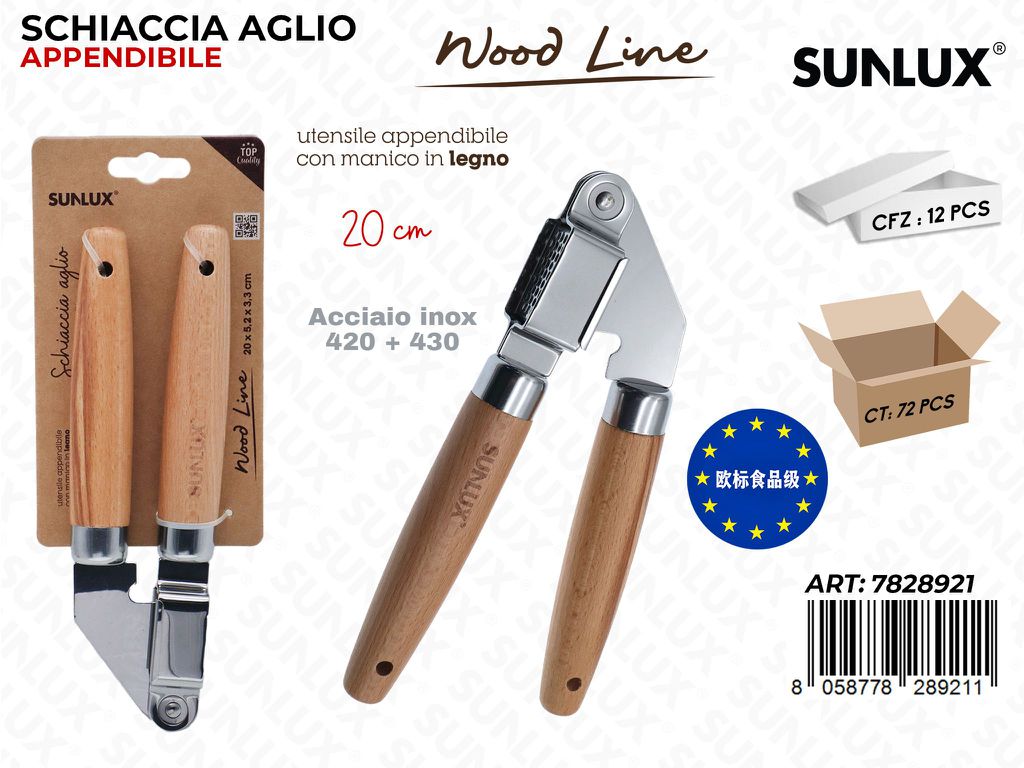 Sunlux Wood L. Schiaccia Aglio Acc. 420/430 20CM