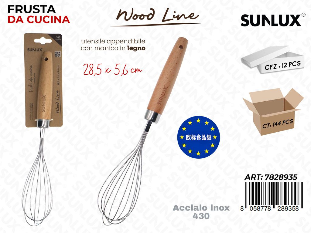 Sunlux Wood L. Frusta da Cucina ACC.430 28.5*5.6CM