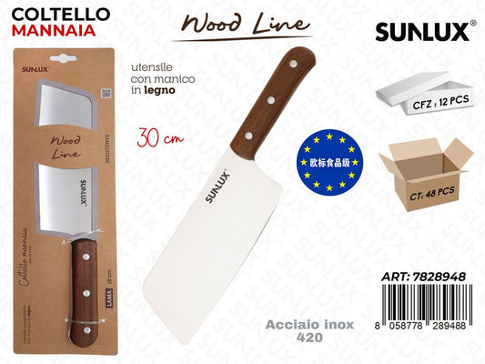 Sunlux Wood L. Coltello Mannaia ACC.420 30CM