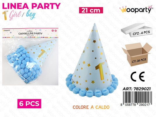 L. 1 COMP. BOY CAPPELLINI PARTY 121CM 6PCS /PZ DA 6**