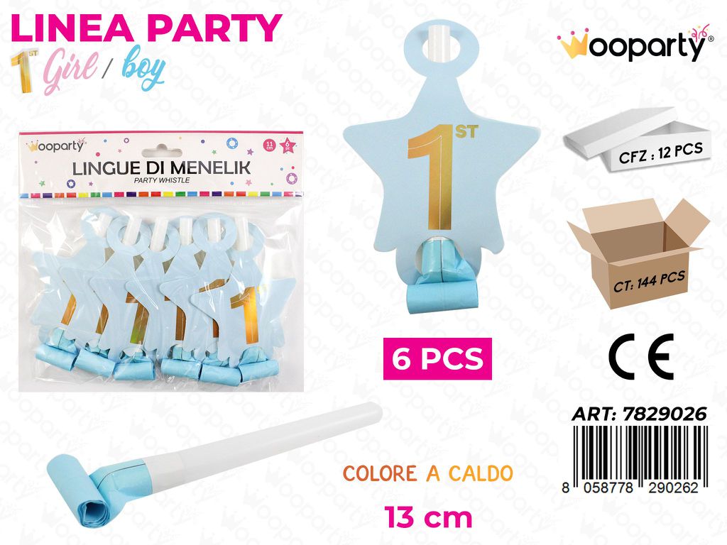 L. 1 COMP. BOY LINGUE DU MENELIK 13CM 6PCS /PZ DA 12**