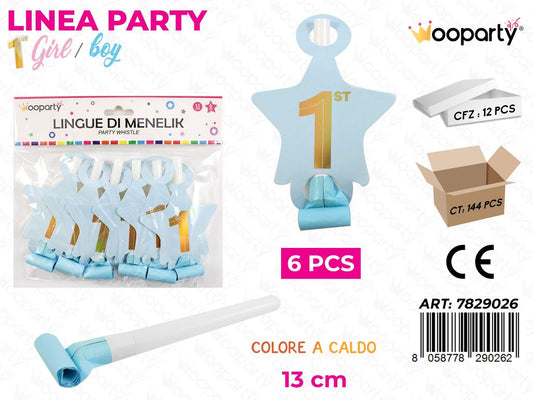 L. 1 COMP. BOY LINGUE DU MENELIK 13CM 6PCS /PZ DA 12**