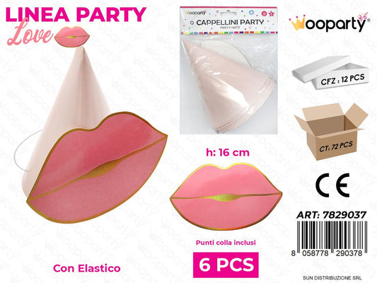 L. LOVE CAPPELLINI CARTA  6PCS 16CM /PZ DA 12**