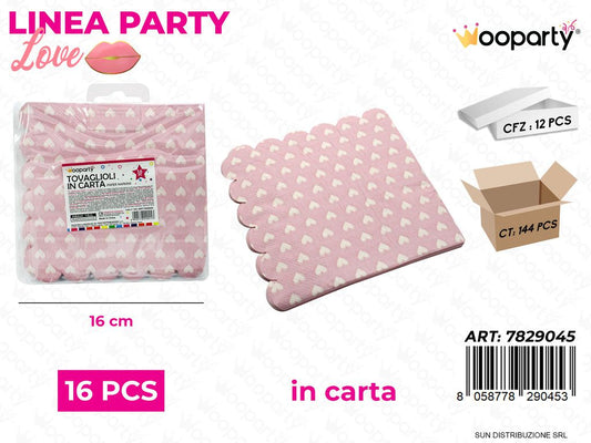 L. LOVE TOVAGLIOLI IN CARTA 16PCS 16CM /PZ DA 12**