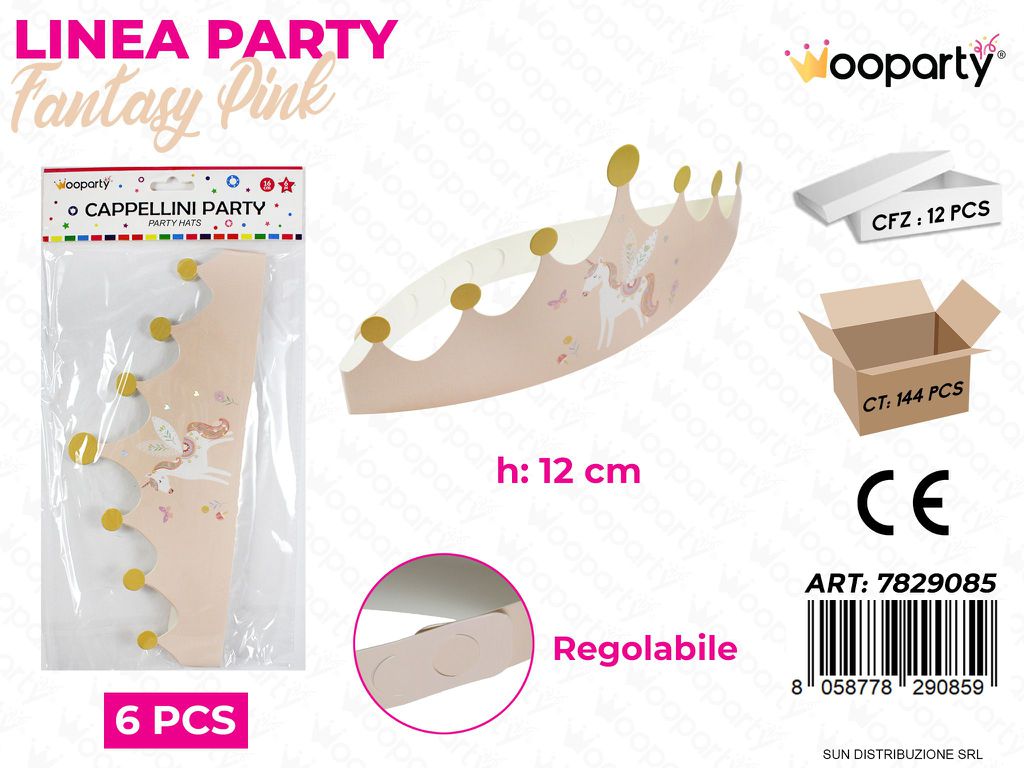 L. FIABE CAPPELLINI PARTY 6PCS 12CM /PZ DA 12**