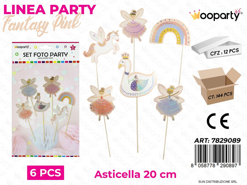 L. FIABE SET FOTO PARTY 20CM 6PCS ASS. /PZ DA 12**