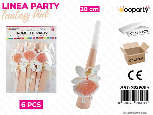 L. FIABE TROMBETTE PARTY 20CM 6PCS /PZ DA 12**