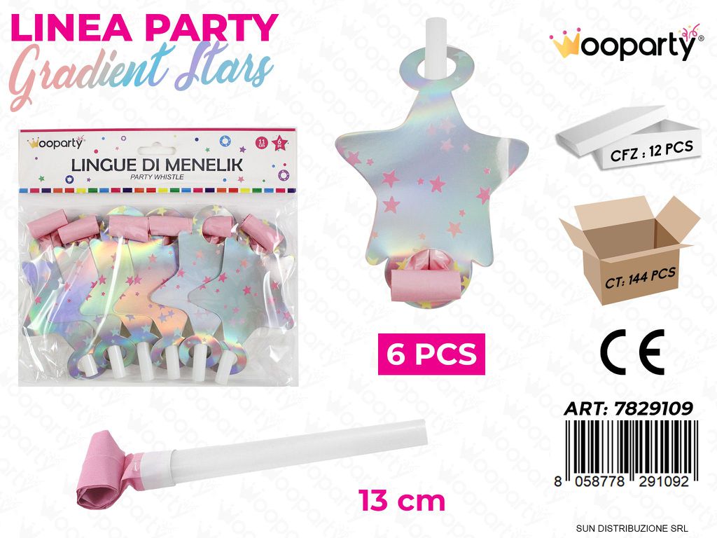 L. GRADIENT STARS LINGUE DI MENELIK 13CM 62PCS /PZ DA 12**