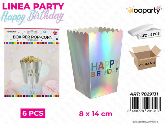 L. BUON COMPL. BOX POP-CORN  6PCS 8*14CM /PZ DA 12**