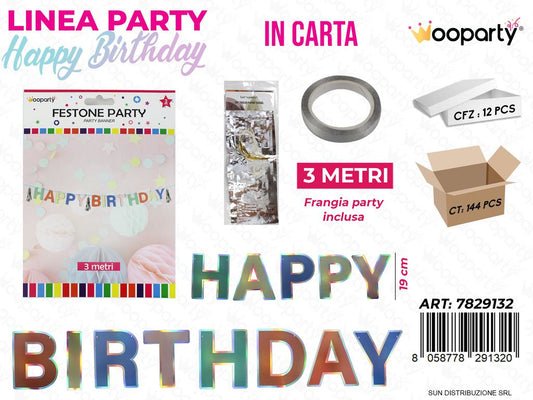 L. BUON COMPL. FESTONE PARTY 3MT*19CM/PZ DA 12**