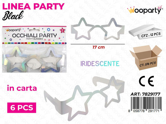 L. BLACK OCCHIALI 6PCS 17CM /PZ DA 12**