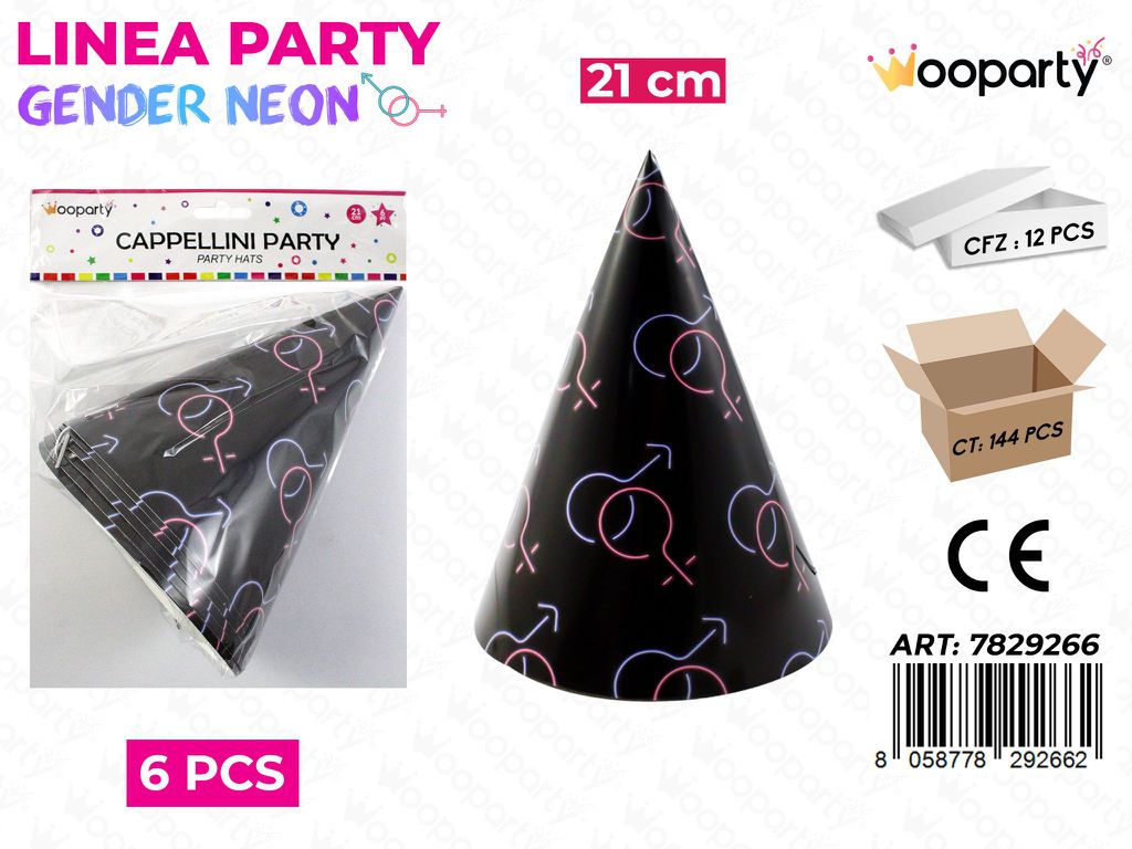 L. GENDER NEON CAPPELLINI 21CM 6PCS /PZ DA 12**