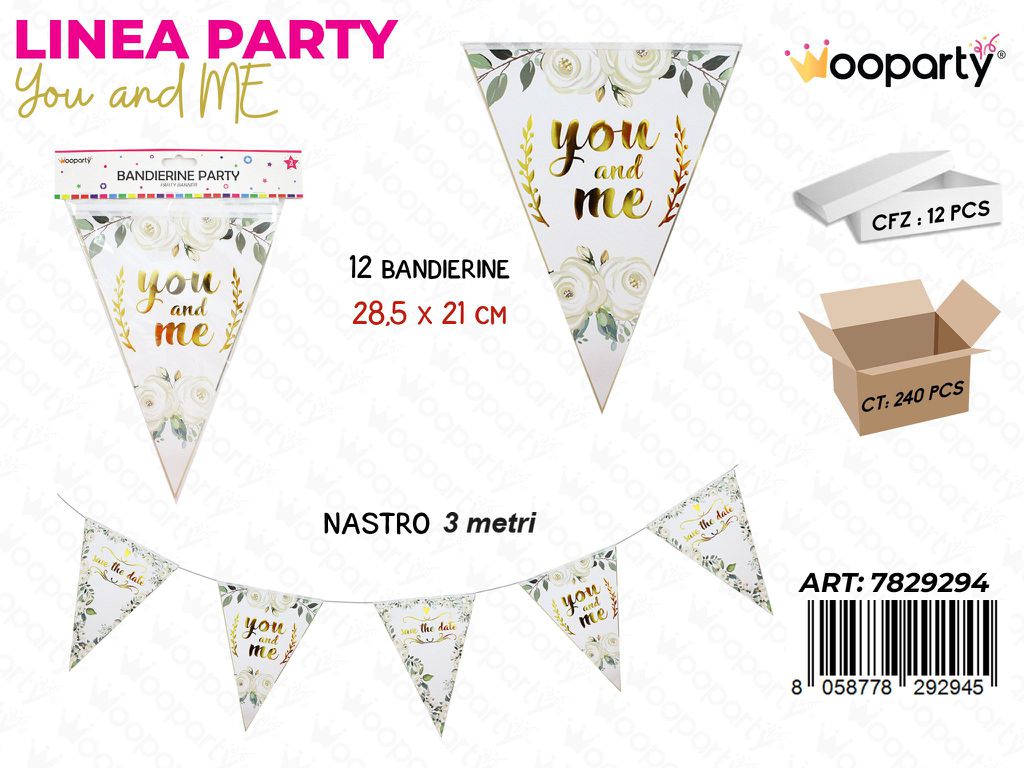 L. YOU-ME BANDIERINE PARTY 28.5*21CM*3MT /PZ DA 12**