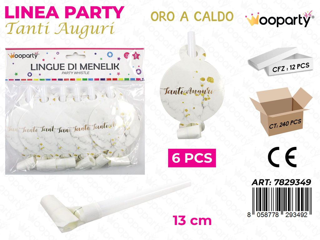 L. AUGURI LINGUE DI MENELIK 6PCS 13CM /PZ DA 12**