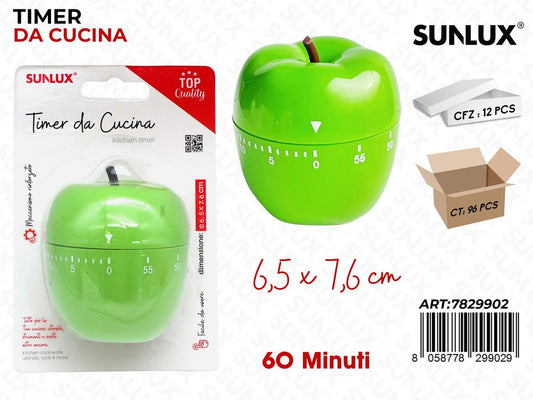 Sunlux Timer da Cucina 60MIN. 6.5*7.6CM