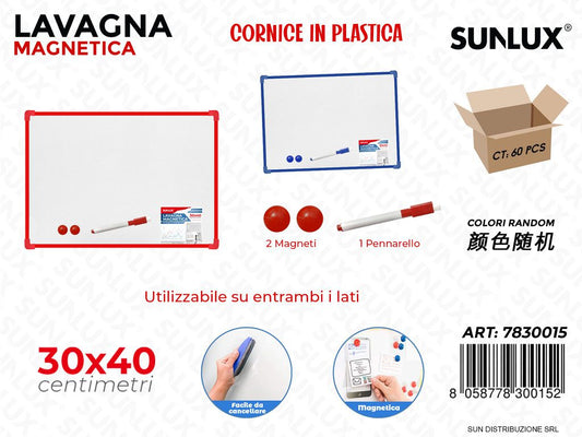 Lavagna Magnetica Col. Ass. 30*40CM