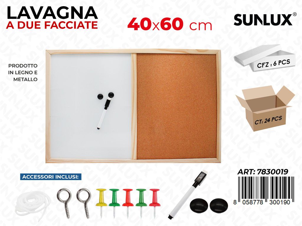 LAVAGNA DUE FACCIATE C/ACC. 40*60CM /PZ DA 6**