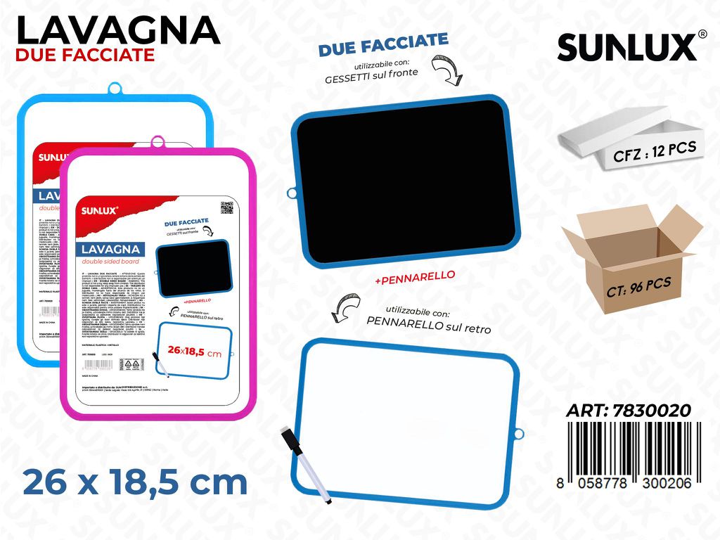 LAVAGNA DUE FACCIATE ASS. 26*18.5CM