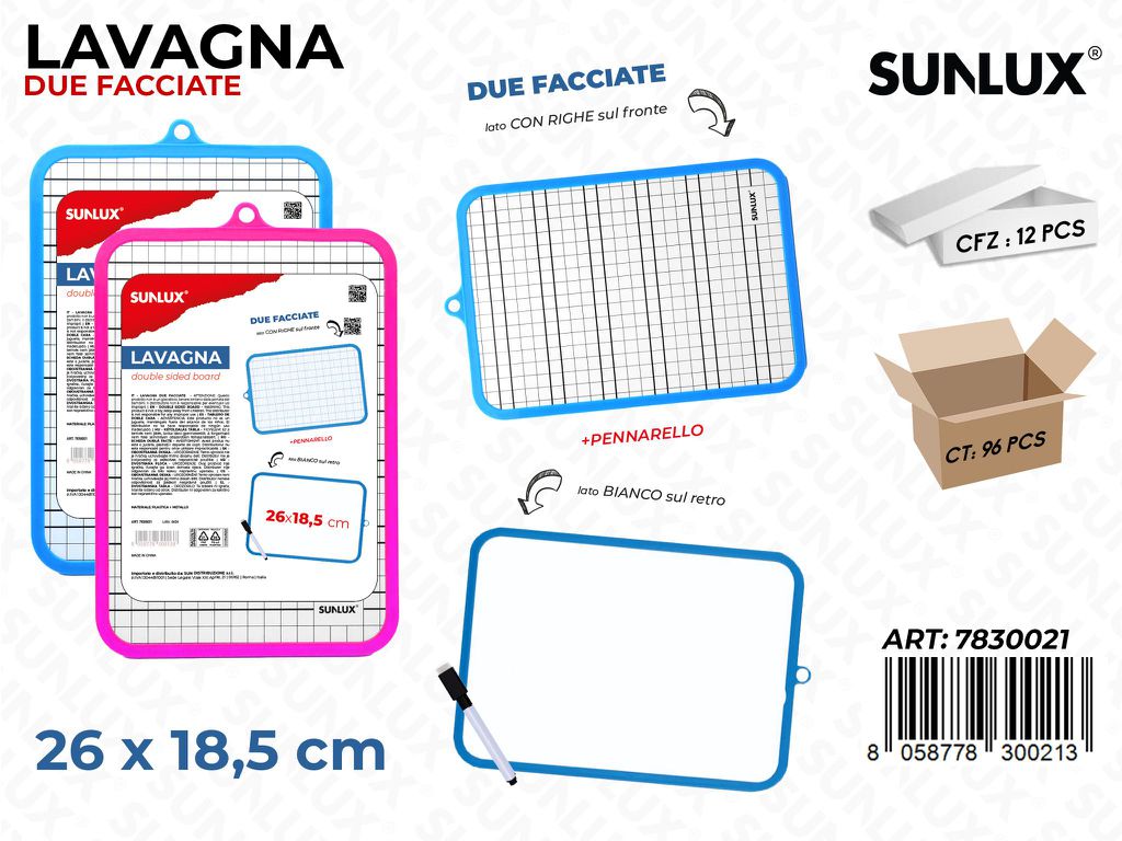 Sunlux Lavagna Due Facciate Ass. 26*18.5CM