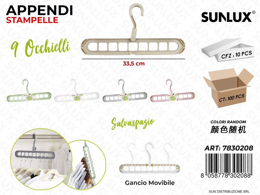 Appendi Stampelle 9 Occhielli 33.5CM