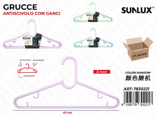 Sunlux Grucce Antiscivolo Ass. 3PCS 41CM