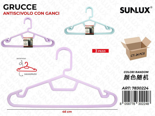 Sunlux Grucce Antiscivolo Ass. 3PCS 41CM
