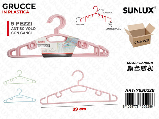 Sunlux Grucce Antiscivolo Ass. 5PCS 39CM
