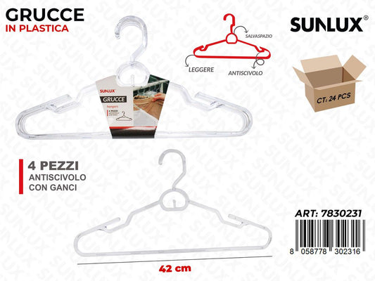 Sunlux Grucce Antiscivolo Ass. 4PCS 42CM