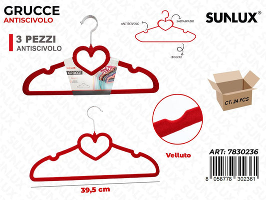 Sunlux Grucce Antiscivolo Ass. 3PCS 39.5CM