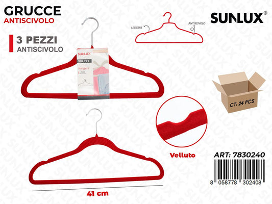 Sunlux Grucce Antiscivolo Ass. 3PCS 41CM