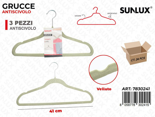 Sunlux Grucce Antiscivolo Ass. 3PCS 41CM