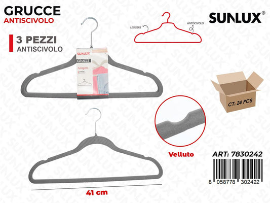 Sunlux Grucce Antiscivolo Ass. 3PCS 41CM