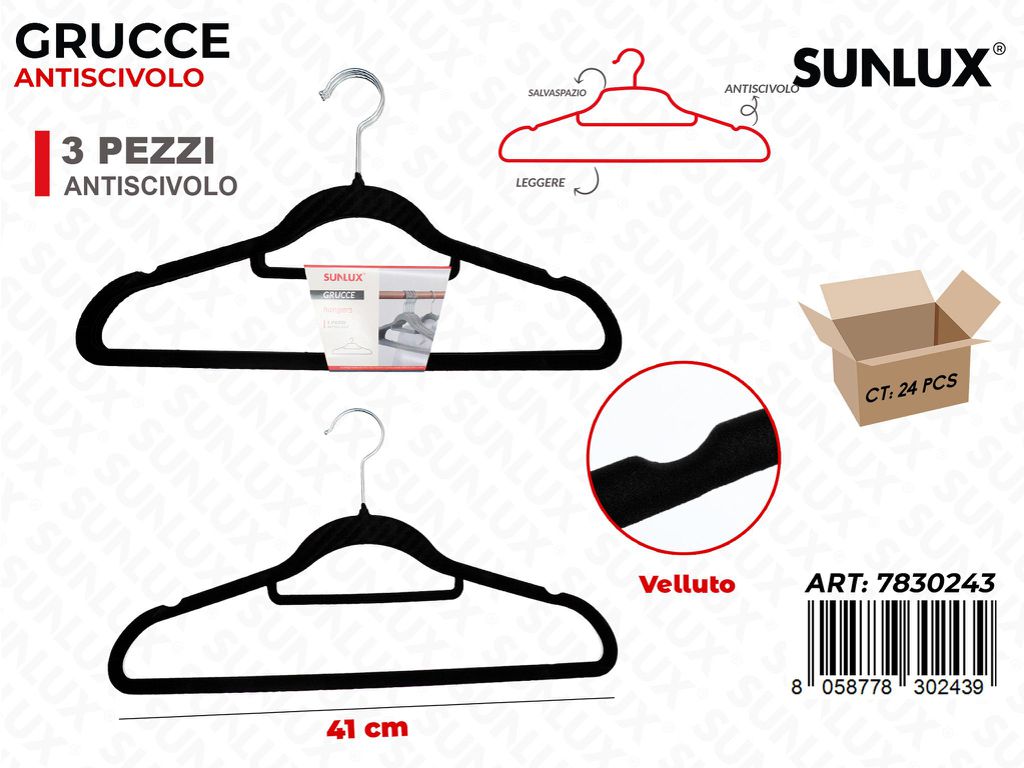 Sunlux Grucce Antiscivolo Ass. 3PCS 41CM