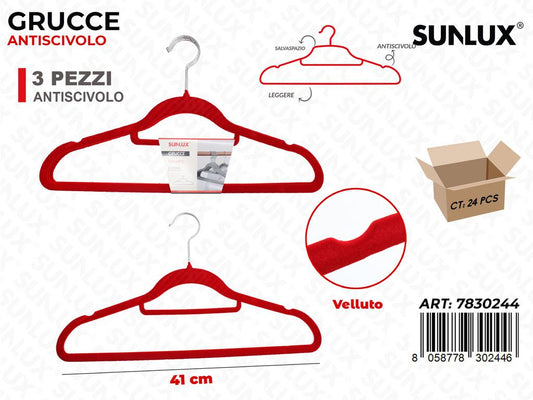 Sunlux Grucce Antiscivolo Ass. 3PCS 41CM
