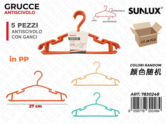 Sunlux Grucce Antiscivolo Pp Ass. 5PCS 27CM