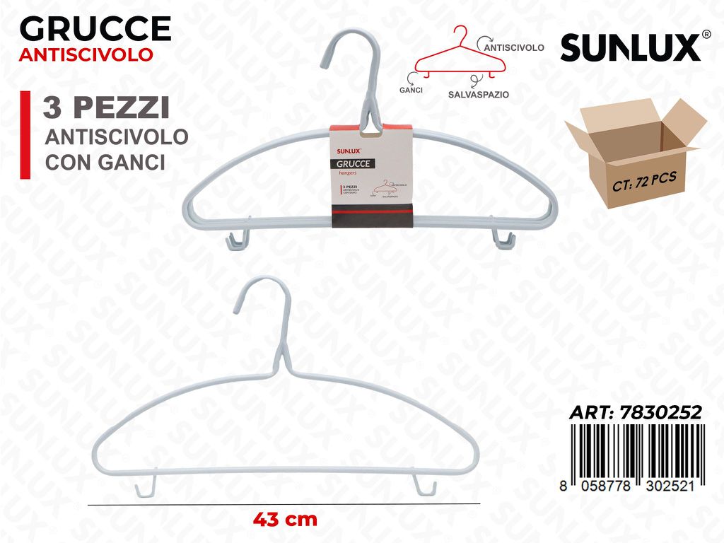Sunlux Grucce Antiscivolo 3PCS 43CM