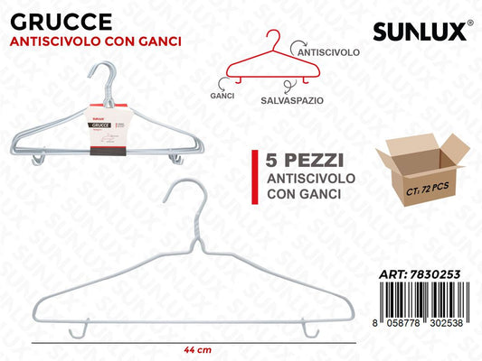 Sunlux Grucce Antiscivolo Ass. 5PCS 44CM