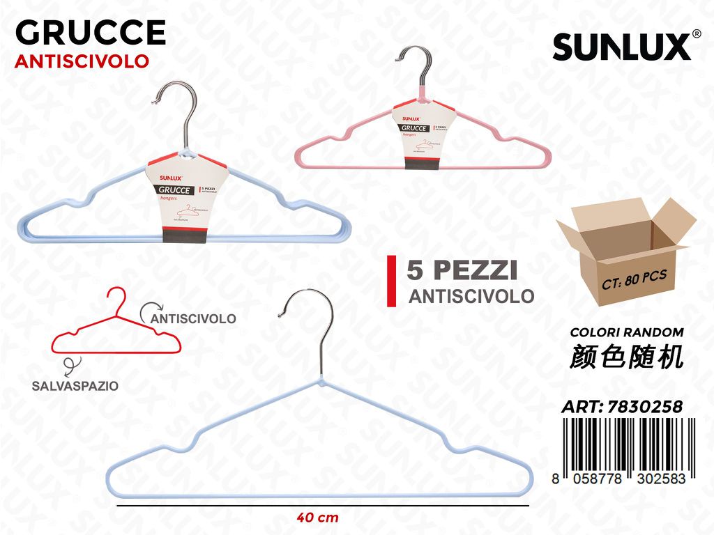 Sunlux Grucce Antiscivolo Ass. 5PCS 40CM