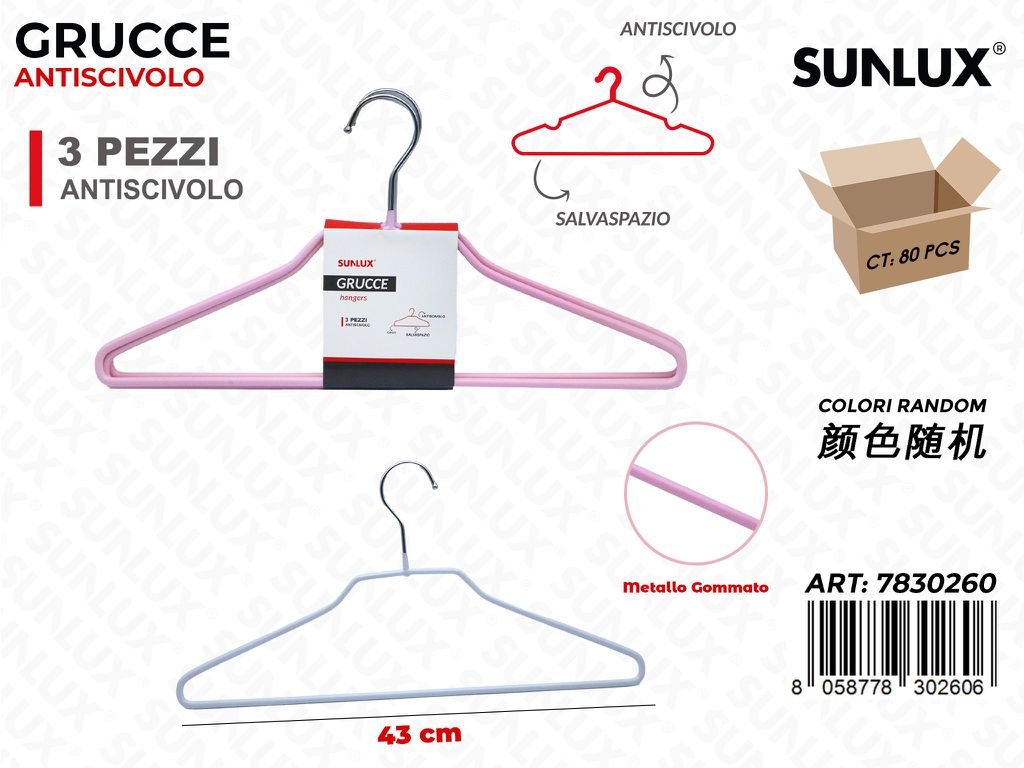 Sunlux Grucce Antiscivolo Ass. 3PCS 43CM