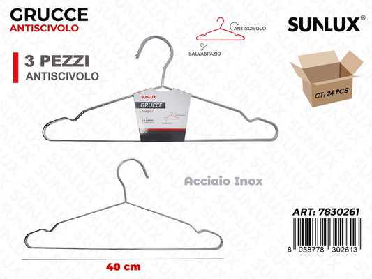 Sunlux Grucce Antiscivolo Inox 3PCS 40CM