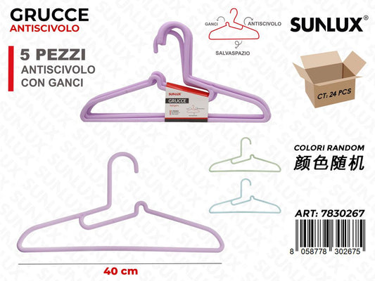 Sunlux Grucce Antiscivolo Pp Ass. 5PCS 40CM