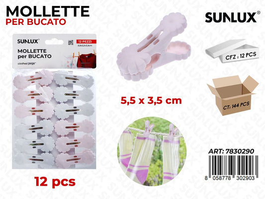 Sunlux Mollette Bucato Ass. 12PCS 5.5*3.5CM