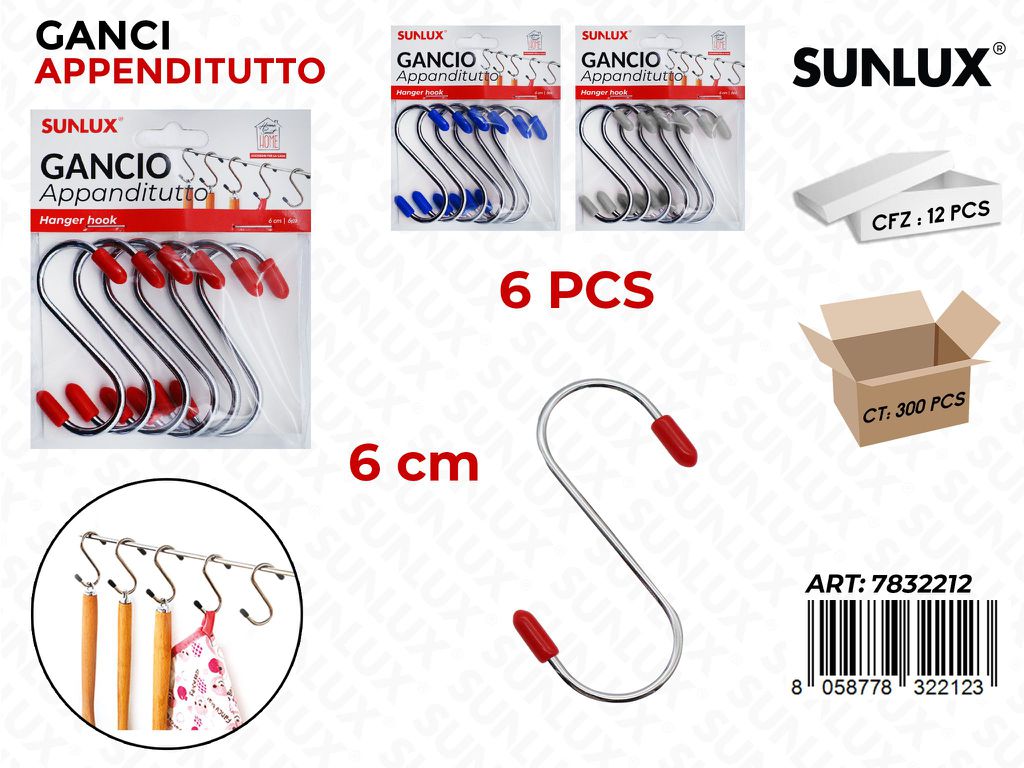 Ganci a S Appenditutto 6PCS 6CM