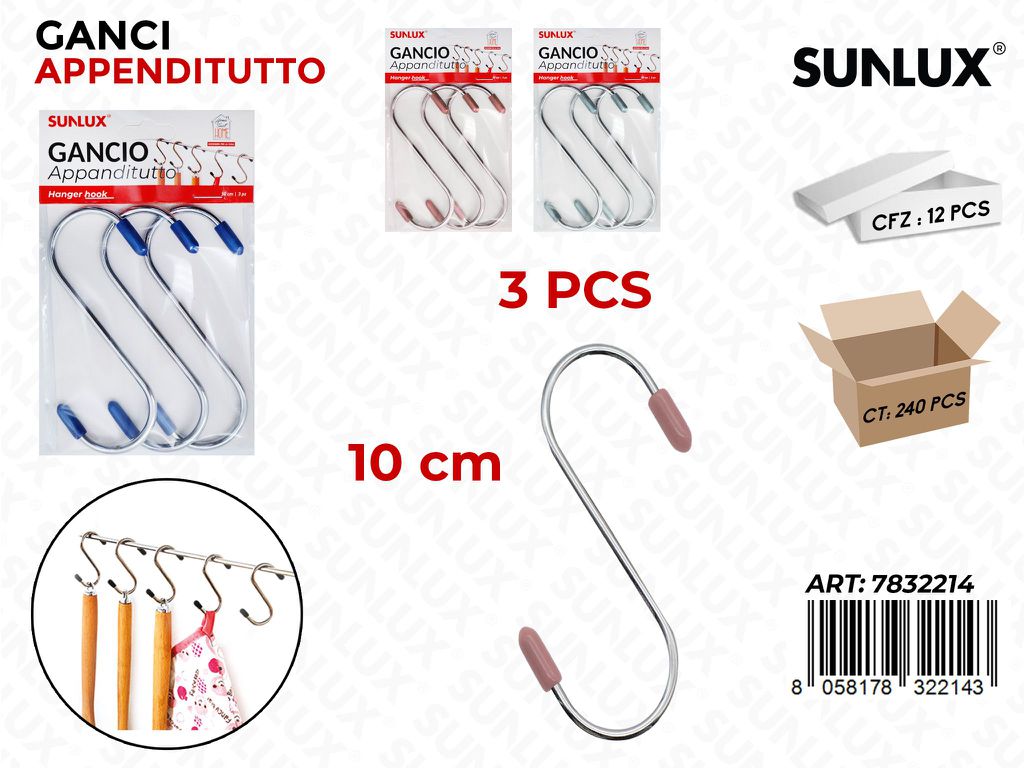 Ganci a S Appenditutto 3PCS 10CM